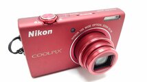 ★ハローカメラ★7501 Nikon COOLPIX S6200/1600万画素 レッド：赤【撮影.録画.再生OK】箱有 付属品あり 動作品 現状 1円スタート 即決有り_画像2