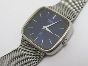 ★ハローカメラ★ 7329 セイコー SEIKO 4130-5240 メンズ クォーツ 腕時計 ジャンク 要修理 文字盤ブルー 1円スタート