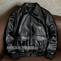 高級感満載！ レザージャケット シングルライダース 革ジャン カウハイド 牛革 バイクレザー 本革 メンズファッション 機関車 アメカジ_画像1