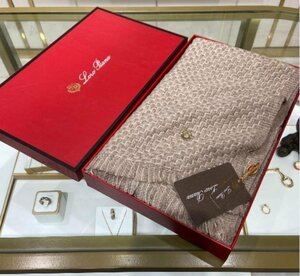  Loro Piana muffler knitted muffler Loro Piana cashmere 100% khaki 