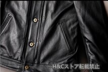 ライダースジャケット レザージャケット 牛革 ヴィンテージ 本革 革ジャンコート　304050代 メンズファッション Ｓ～5ＸＬ黒_画像4