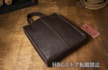 大容量トートバッグ 本革 ビジネスバッグ ハンドバッグ メンズバッグ PC A4収納可 自立_画像4