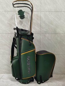 Malbon　ゴルフ　キャディバッグ　マルボン　9インチ　4KG フード2種類付き　golf is life ブラック　新品未使用