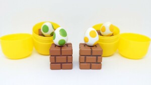  chocolate egg New Super Mario Brothers Wii brick block &tamago yellow color green 2 kind set figure yosi-Nintendo mario nintendo 