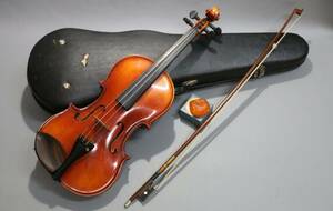 1円～ 【ヴァイオリン】SUZUKI VIOLIN 鈴木バイオリン 特 No.1 1968年製 ハードケース付き 状態良好 