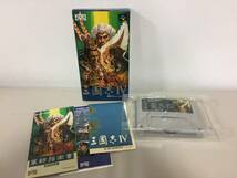 ♪スーパーファミコンソフト SFC 三國志IV 歴史シュミレーションゲーム 動作品 中古 箱 説明書 マップ付 ゲームソフト (NF231117) 401-292_画像1