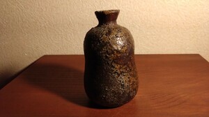 古越前　小壺　灰釉　古備前　ひょうたん壺　アンティーク陶器　鑑賞陶器　蔵出し　１客