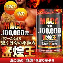 マカ 100,000mg 奮煌王 サプリ 亜鉛 シトルリン アルギニン ペルー産 濃縮有機マカ 厳選133種 60粒_画像2