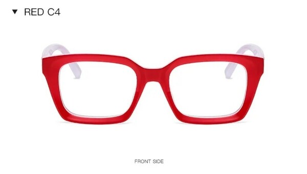 度数＋3.00　デザイン003C4　赤　丈夫な老眼鏡　シニアグラス