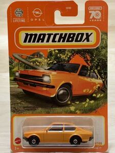 【新品：未開封】MATCHBOX マッチボックス 1975年 オペル カデット C GT/E [オレンジ]