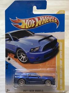 【新品：未開封】HOT WHEELS ホットウィール 2010年 フォード シェルビー GT-500 スーパースネーク [ブルー/ブラックストライプ]