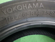 YOKOHAMA S306 155/65R14 75S タイヤ2本 22年 4.9mm 【管理番号 9230 RB7-301】中古_画像3