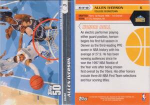 ★2枚セット★ Allen Iverson Stadium Club #33 Topps 50th, Sweet Shot #21 /350