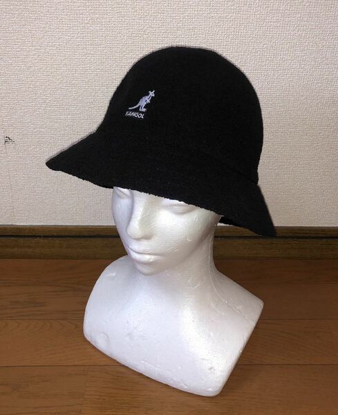 新品 KANGOL Bermuda Casual 0397BC M カンゴール バミューダ カジュアル メトロハット バケットハット ベルハット ブラック 黒 男女兼用