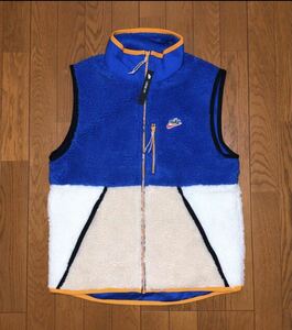 新品 NIKE AS M NSW HE VEST WINTER CD3143-480 M ナイキ ボア フリース ベスト ブルー ホワイト 青 白 ボアベスト フリースベスト Ｍ