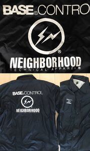 ★送料込★激レア★希少★ NEIGHBORHOOD FRAGMENT BASE CONTTROL コーチジャケット フラグメント ネイバーフット 藤原ヒロシ 黒 サンダー