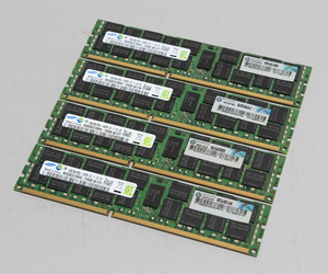 1333MHz 16GB 4枚組 合計 64GB MacPro用メモリー 2009 2010 2012モデル用 240pin DDR3 10600R RDIMM ECC 動作確認済 #1127A