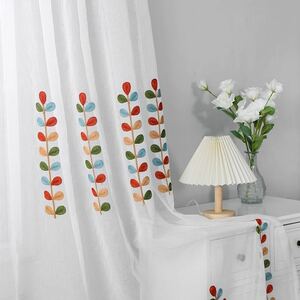  new product lace curtain leaf .. popular pattern pretty width 100cm* height 200cm 2 sheets decoration noren 