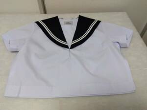 制服 セーラー服 紺襟 白色2本線 夏用 半袖 15号サイズ 中学高校