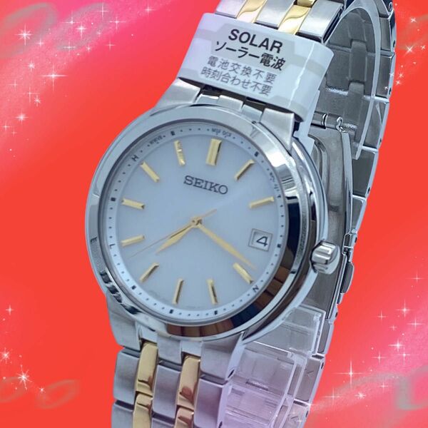 《おそらく未使用　超美品　稼動品》　セイコー　セレクション　防水　メンズ腕時計
