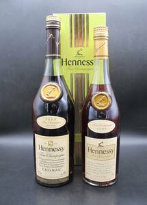 Hennessy ヘネシー VSOP スリムボトル コニャック 1000ml/700ml 40％ ブランデー【未開封品】古酒 2本セット