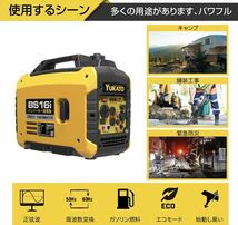 インバーター発電機 高性能 定格出力1.6kVA 50Hz/60Hz 約15.5kg小型 軽量 持ち運び便利 地震 台風 停電_画像3