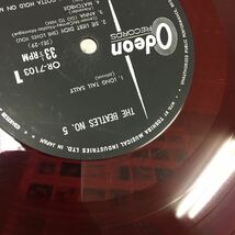 ▲LP ビートルズ 赤盤 The Beatles No.5 オデオン OR-7103 2EJ-29 30 ポスター・ライナーシミあり ロック のっぽのサリー 抱きしめたい_画像8