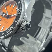 TAGHEUER タグホイヤー Aquaracer アクアレーサー 希少オレンジ文字盤 ベゼル　ねじ込みOK 希少品 メンズ ウォッチ_画像4