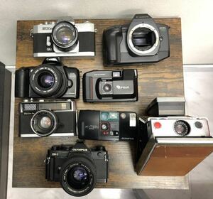 フィルムカメラまとめ 動作未確認　ジャンク品　Canon eos EX om-2 OLYMPUS-S FUJI Polaroid　Camera　　SX-70　VINTAGE alpha1