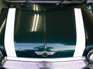 S4）ローバーミニクーパー純正用　ボンネットストライプライン白 左右１台分（純正色）※高耐久対策品　ＭＩＮＩパーツカタログ掲載商品！