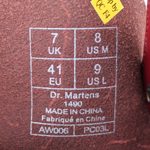 Dr.MARTENS ドクターマーチン★10ホールブーツ UK7＝26 1490 チェリーレッド 10 EYE BOOT レースアップブーツ i-522_画像7