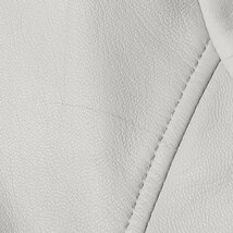 HIROKI ヒロキ ジャケット サイズ:S シープスキン レザー シングル ライダース ジャケット ホワイト 白 アウター ブルゾン ブランド_画像7