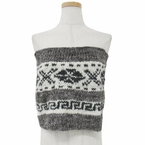 Plagep Large . bustier knitted 22 autumn winter Brown white FREE couch n hand knitted pattern pattern braided wool autumn winter bare top 