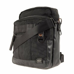 PORTER ポーター バリスターナイロン ショルダー バッグ HEAT SHOULDER BAG 縦型 ヒート ブラック 黒 日本製 ブランド 吉田カバン