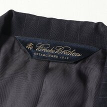 BROOKS BROTHERS ブルックスブラザーズ ストライプ ウール 2B テーラード ジャケット スラックス スーツ セットアップ ダークネイビー_画像5