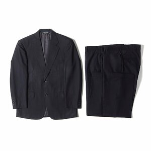 BROOKS BROTHERS Brooks Brothers полоса шерсть 2B tailored jacket слаксы костюм выставить темный темно-синий 