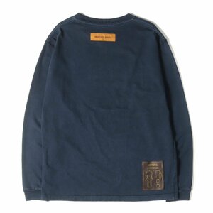 LOUIS VUITTON ルイヴィトン Tシャツ サイズ:M 20AW バックパッチ インサイドアウト ロングスリーブ Tシャツ 長袖 カットソー ネイビー