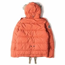 POLO Ralph Lauren ポロ ラルフローレン ジャケット サイズ:S 星条旗パッチ付き ファー フード コットン ダウン ジャケット オレンジ_画像2