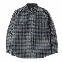 SOFTMACHINE ソフトマシーン シャツ サイズ:XL チェック ウール 長袖 シャツ グレー グリーン トップス カジュアルシャツ_画像1