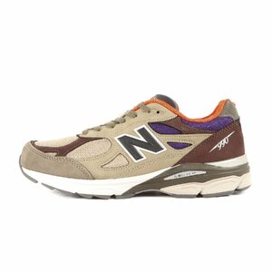 新品 NEW BALANCE ニューバランス サイズ:28.5cm 23SS M990 BT3 MADE IN USA カーキ パープル ブラウン US10.5 D アメリカ製 スニーカー