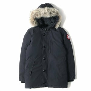 CANADA GOOSE カナダグース ダウン サイズ:S ファー フード ダウンコート JASPER PARKA 3438JM ジャケット ネイビー 紺 アウター