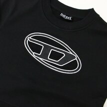 美品 DIESEL ディーゼル スウェット トレーナー トップス カットソー ブラック 黒 M 長袖 クロップド丈 ブランド ロゴ F-SLIMMY-E3_画像5