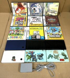 【た-12-13】Nintendo DS2台/Lite2台 ソフト 11本 まとめて 中古品 動作未確認/ジャンク品 ニンテンドー 任天堂 