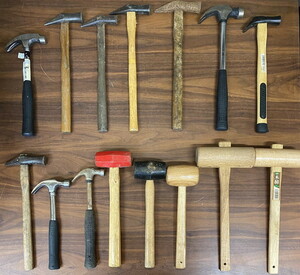 【サ-11-22】大工道具 かなづち 木槌 ハンマーなど 15本まとめ 金槌 ハンドツール DIY 日用品 キズ汚れあり 現状品