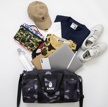 A BATHING APE アベイシングエイプ BAPE 大容量ダッフルバッグ_画像6