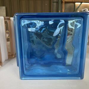  стекло блок голубой серый незначительный розовый прозрачный совместно 13 шт размер 190×190×80 интерьер экстерьер 