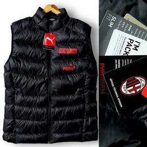 新品 PUMA プーマ ACミラン 定価1.3万 Casuals Down Vest 撥水 防風 保温 ダウンベスト 767559 L スポーツ サッカー プレミアリーグ◆B1987