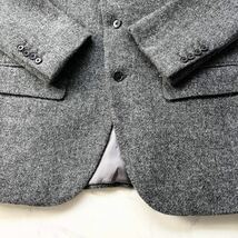 D13 Le Chic〈ハリスツイード生地〉テーラードジャケット ウール チャコールグレー AB6 L相当 Harris Tweed ルシック_画像5