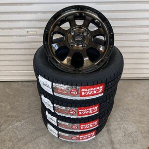 マッドクロス　グレイス◆新品スタッドレス◆ブリヂストンVRX2◆155/65R14◆NBOXタントワゴンRスペーシアギア ラパンウェイク　ブロンズ