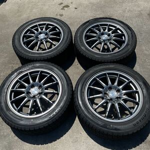 溝ありスタッドレスセット　215/55R17 ヨコハマIG50+ クラウンアスリートマークXエスティマヴェゼルオデッセイ　4本セット　7J+48 114.3-5H